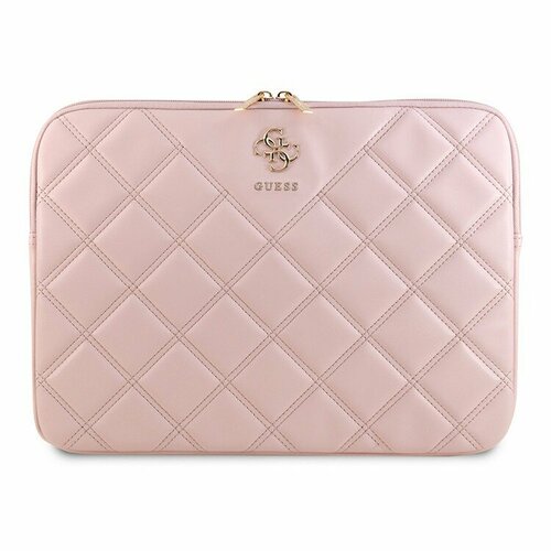 Guess для ноутбуков 13"/14" чехол Sleeve Quilted 4G metal logo with Zipper Pink