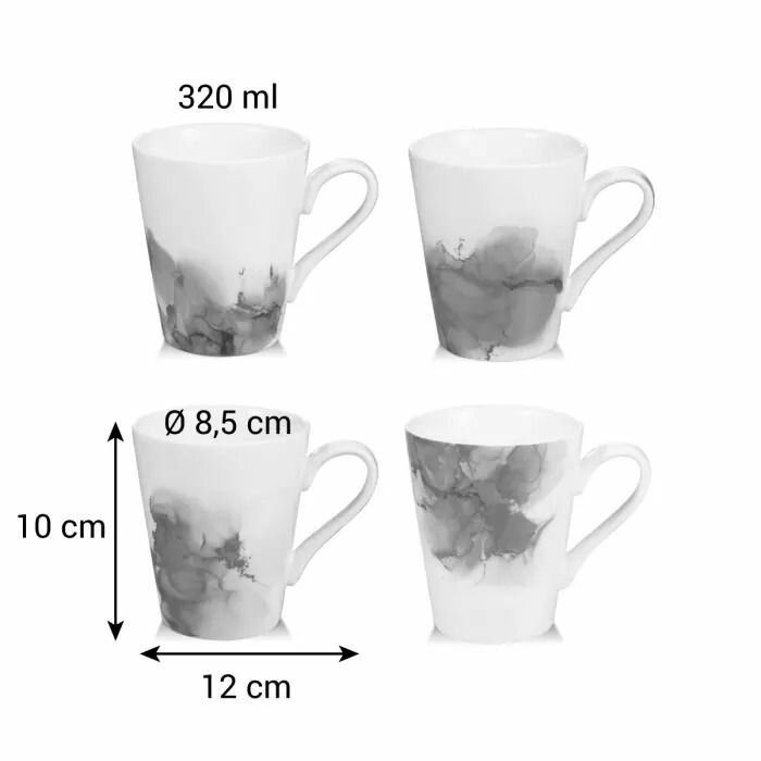 Набор чашек Tescoma myCOFFEE Ametyst, 4 шт, фарофр, подарочная упаковка — фото 1