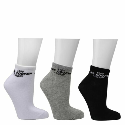 Носки Lee Cooper, размер 35/38, черный 1 5pairs new 3d cat sock women socks unisex cute cotton low ankle sock kawaii dog animal anklet sock casual funny breathable sox