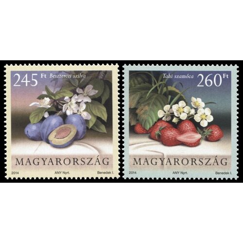 Венгрия 2014. Ягоды (MNH OG) Серия из 2 марок