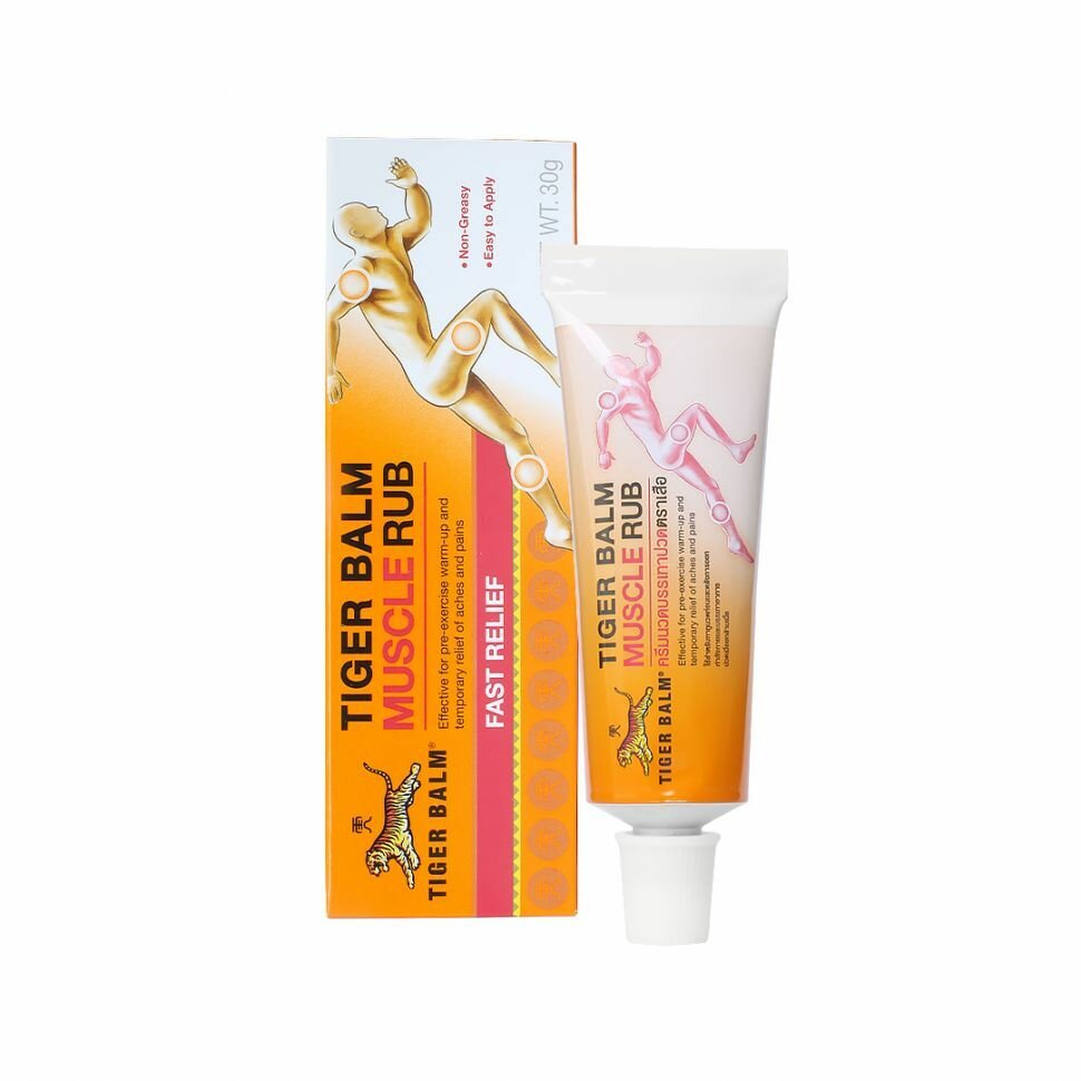 Тайский бальзам Тигровый для быстрого снятия мышечной боли Tiger Balm Muscle Rub, 30 гр.