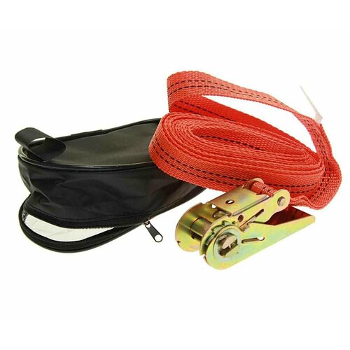 Стяжка крепления груза 0.8т 4м-25мм кольцевая с храповиком, стяжка кольцевая 4м-25мм (600-900кг), авто-трос