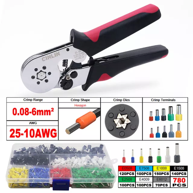 фото Обжимные клещи и клеммы для труб, 0,08 мм, макс. 16 мм, HSC8 6-4 6-6 10S