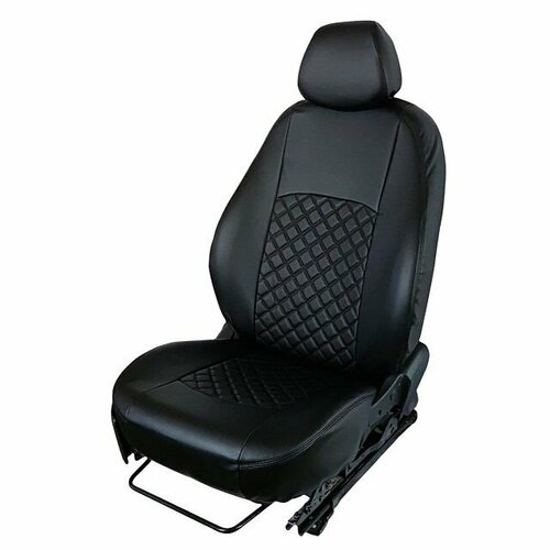 Комплект чехлов на весь салон для ВАЗ - 2190 Гранта FL норма с 082018 ЦЗС экокожа ромб цвет черный 4989₽