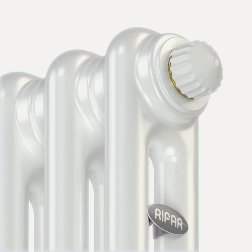 Изображение товара Радиатор RIFAR TUBOG TUB 2180, 10 секций, нижнее подключение со встроенным термовентилем, цвет белый Ral 9016
