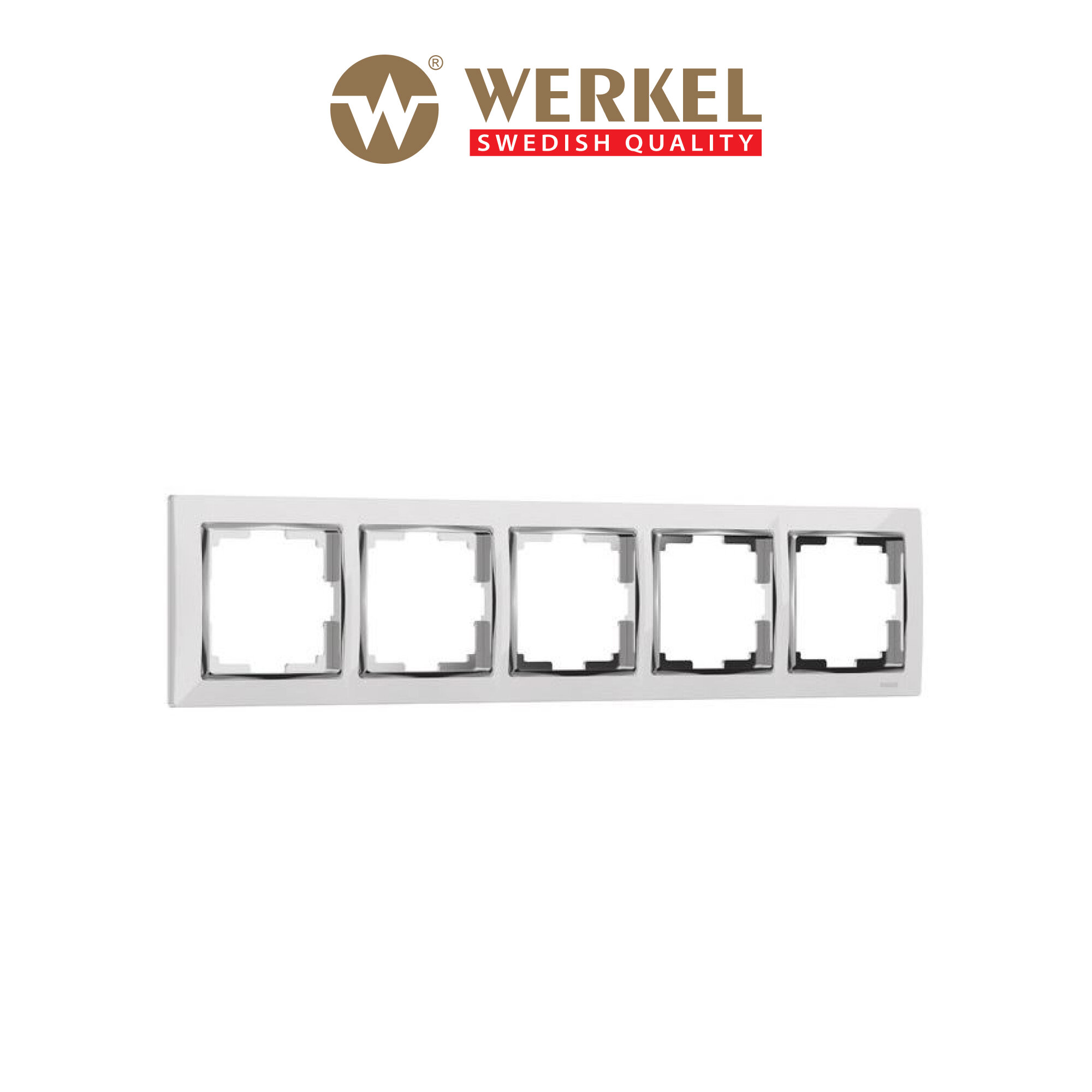 Werkel W0051901/ Werkel / Веркель Рамка на 5 постов Snabb (белый/ Werkel / Веркельхром)