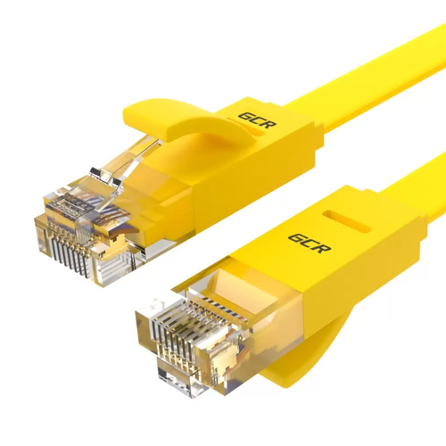 Патч-корд GCR GCR-LNC622-0.3m, желтый плоский патч корд greenconnect gcr lnc622 20 0m