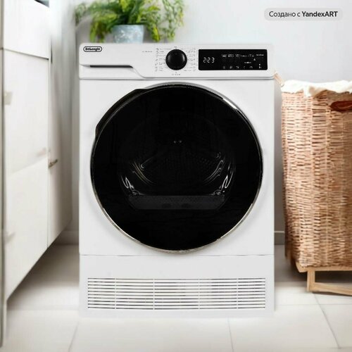 Сушильная машина DeLonghi DTD 795 C FABIO отдельностоящая 7 кг белая 3 уровня сушки подсветка барабана 43160₽