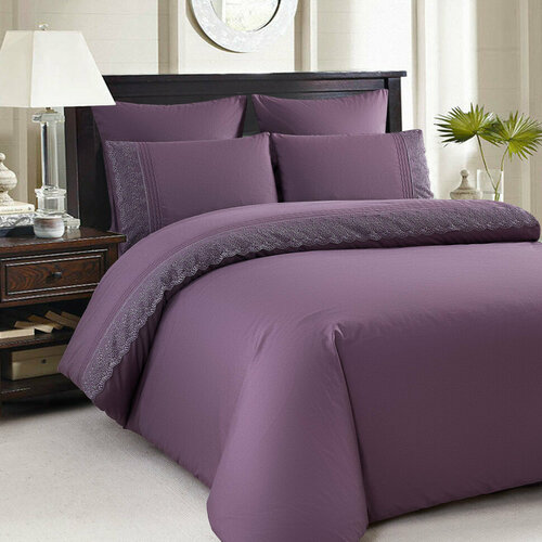 KARTEKS Постельное белье Ivona цвет: фиолетовый (евро)