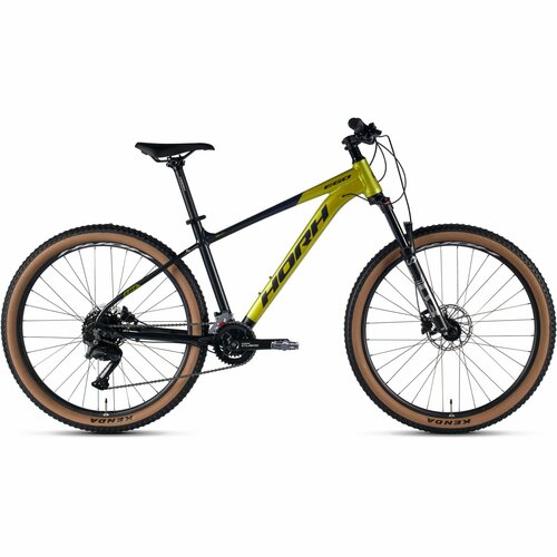 Велосипед горный HORH EGO 71 275 2024 хардтейл взрослый мужской алюминиевая рама оборудование Shimano Cues 18 скоростей дисковые гидравлические тормоза цвет Black-Green черныйзеленый цвет размер рамы 15 для роста 160-170 см 69308₽