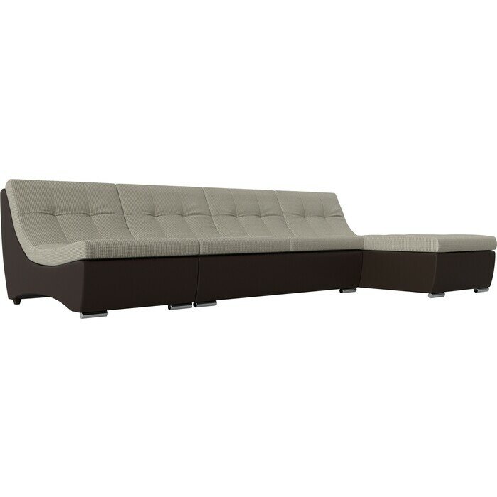 фото Угловой модульный диван АртМебель Монреаль корфу 02 экокожа коричневый