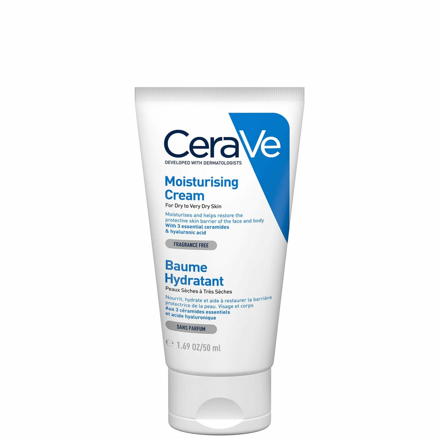 CeraVe Moisturising Cream, 50 мл. Увлажняющий крем для сухой и очень сухой кожи