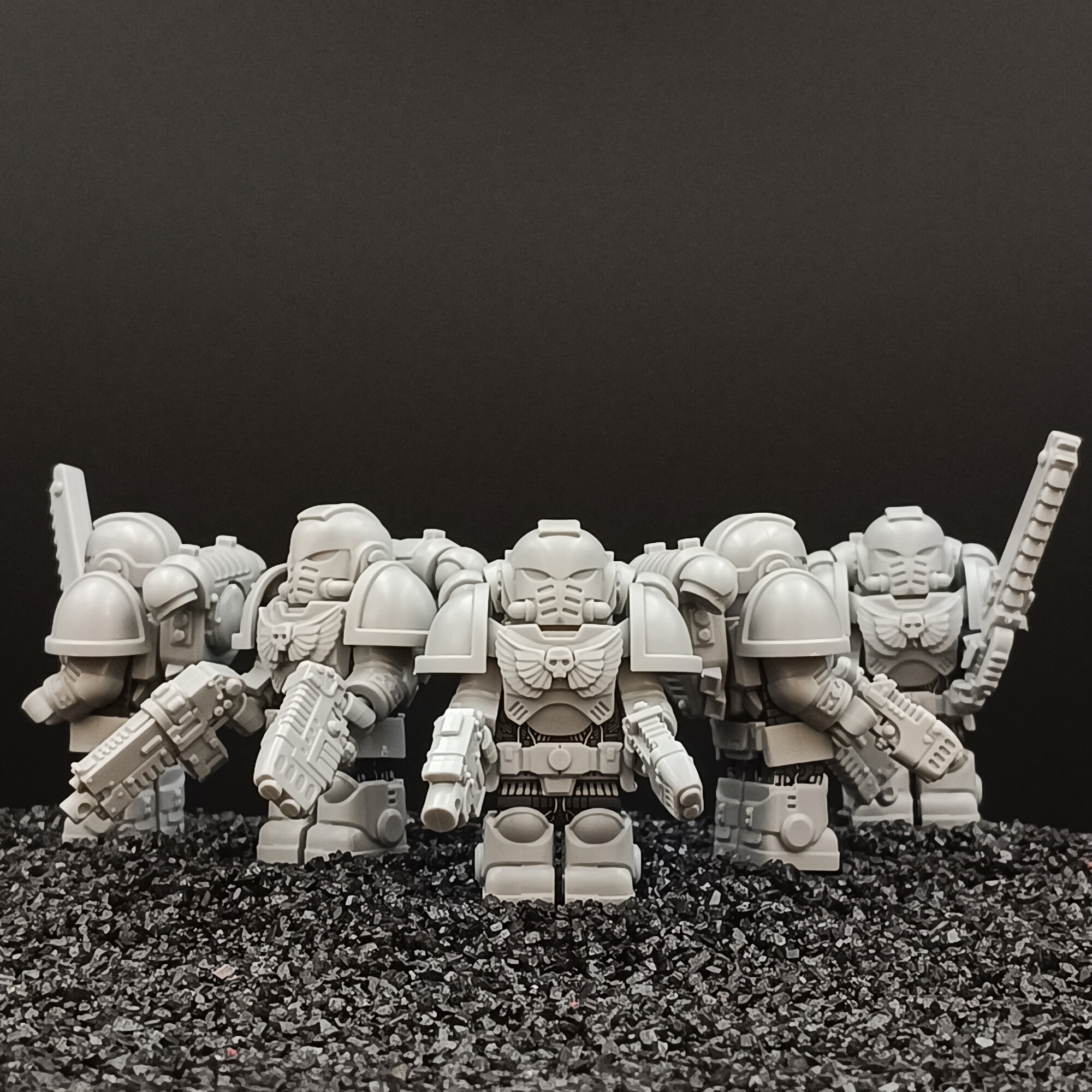 Набор минифигурок Космических десантников Вархаммер 40000 / Warhammer 40000 совместимы с конструктором / 5 шт 4,5 см пакет