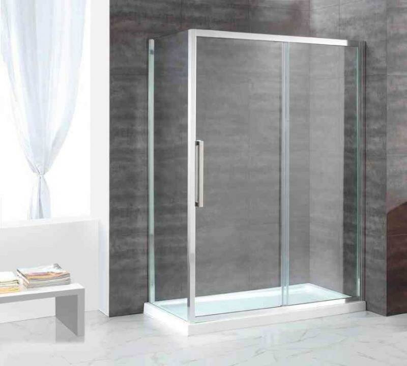 Душевой уголок Cezares Lux Soft AH1 140/100 C Cr IV прозрачное стекло, профиль хром - фото №1