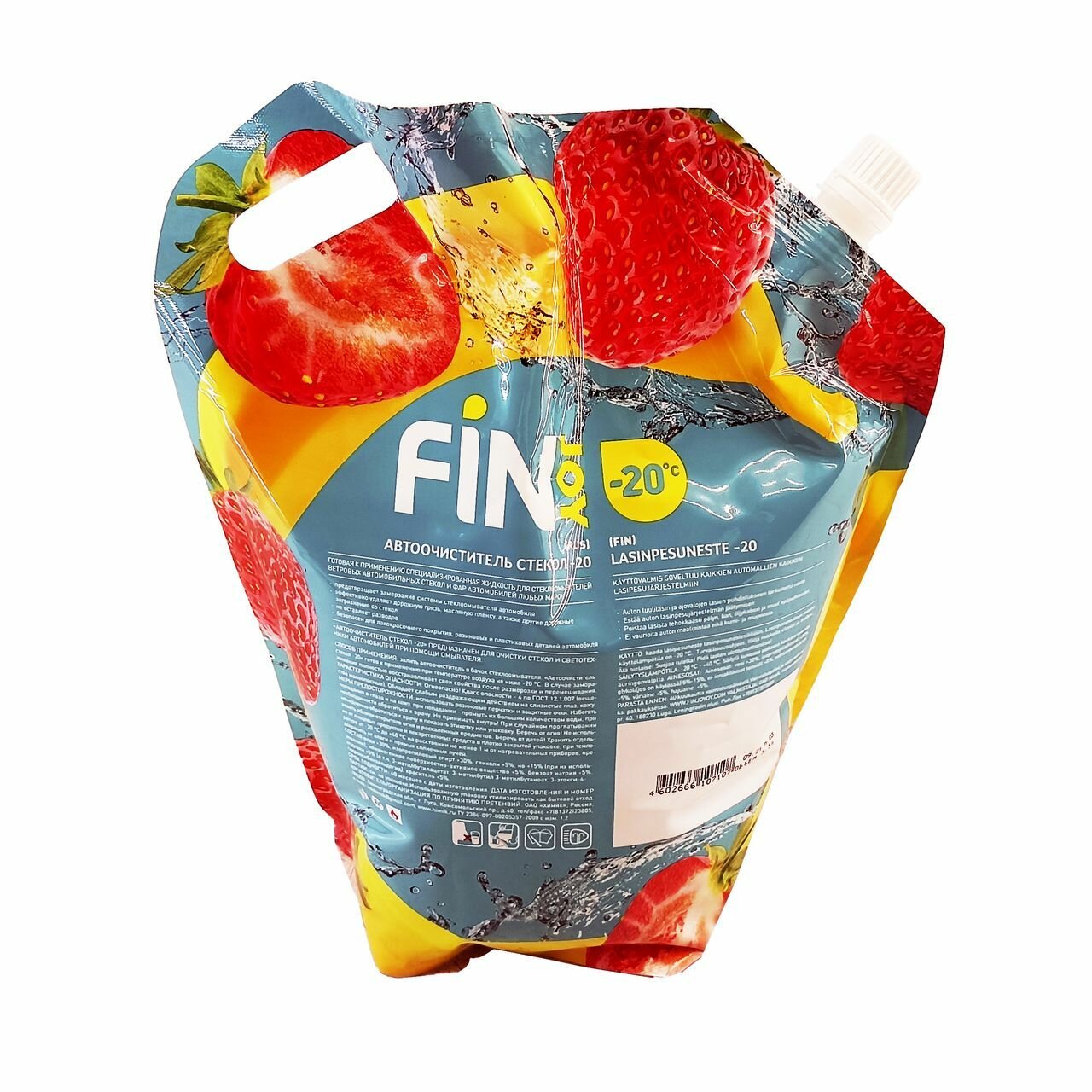 Жидкость стеклоомывателя "FIN JOY" -20С DP 3,5 л, Fruity Banana (дой-пак)