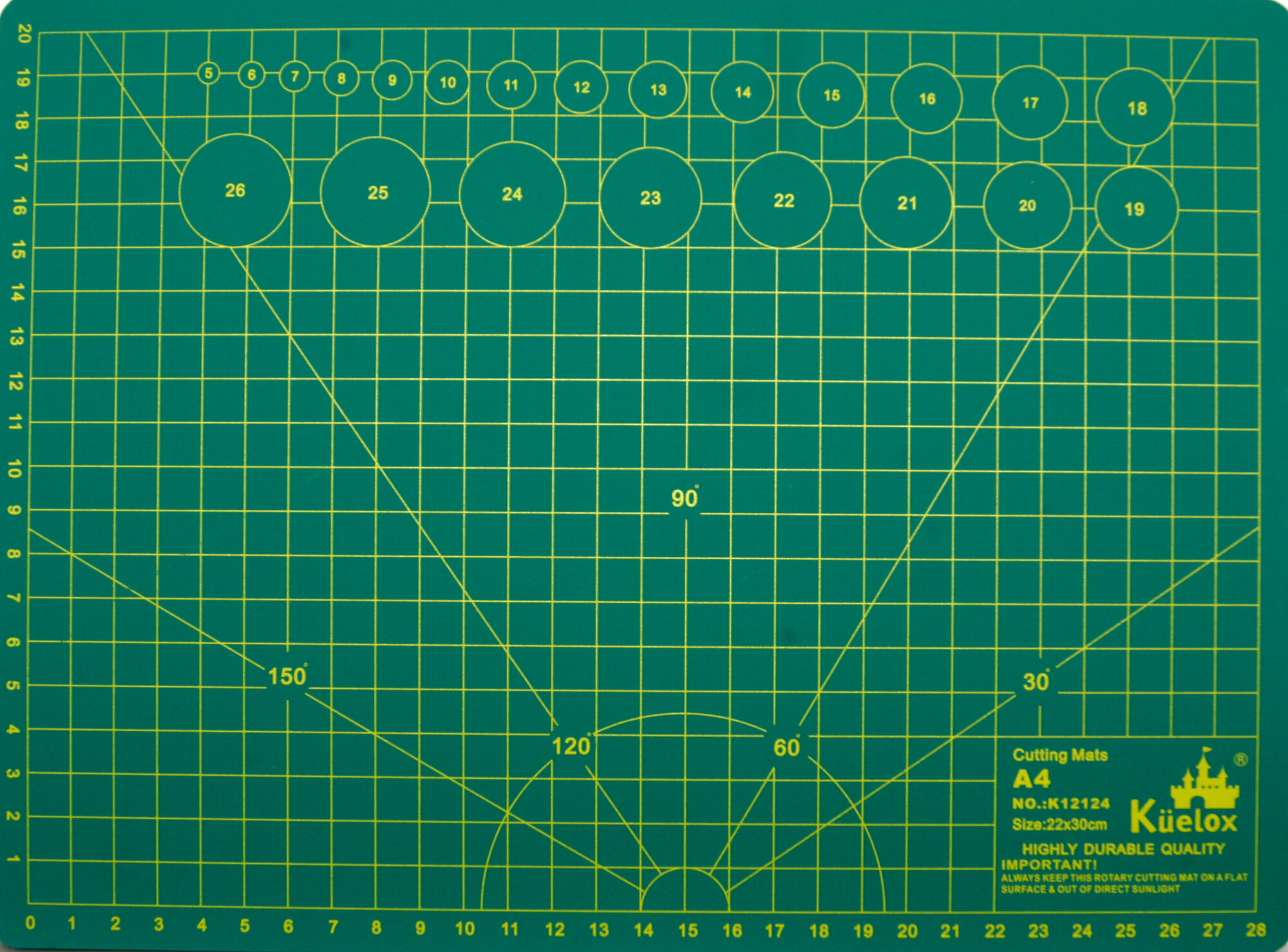 Коврик (мат) для резки А4 (22х30 см) KȔELOX двусторонний