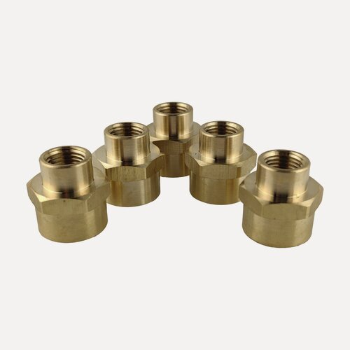 Изображение товара Муфта HG латунная переходная пневмо 1/2" ВР х 1/4" ВР (5 шт.)