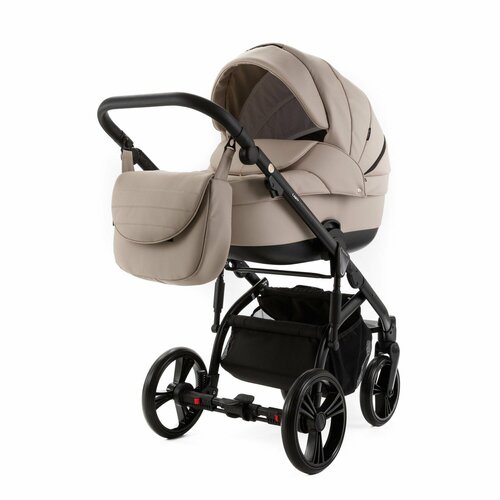 Детская универсальная коляска Adamex LANTI Deluxe SA-7 2в1 (бежевая экокожа)