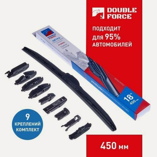 Изображение товара Щетка стеклоочистителя гибридная Double Force 450 мм (18") DFHY18