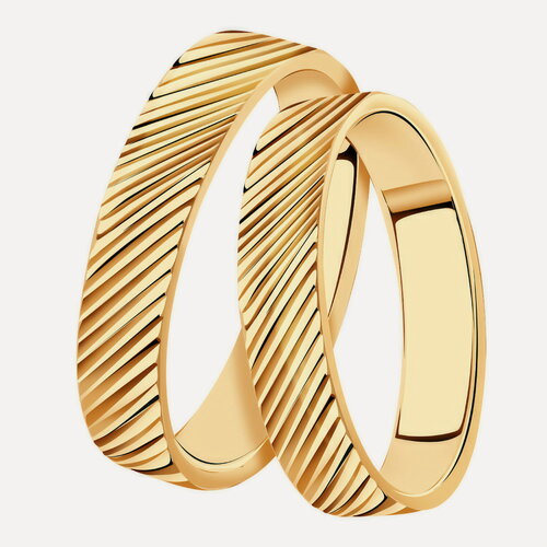 Изображение товара Кольцо обручальное, красное золото, 585 проба