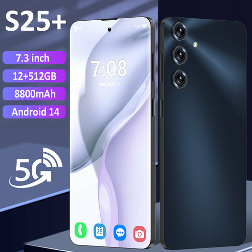 S25 смартфон12 ГБ512ГБ памяти камера 48 мб108 млн аккумулятор 8800 мАч сеть 5g черное 13999₽