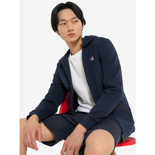 фото Толстовка fila men's essentials hooded knitted jumpers full zip, размер 56-58, , темно-синий