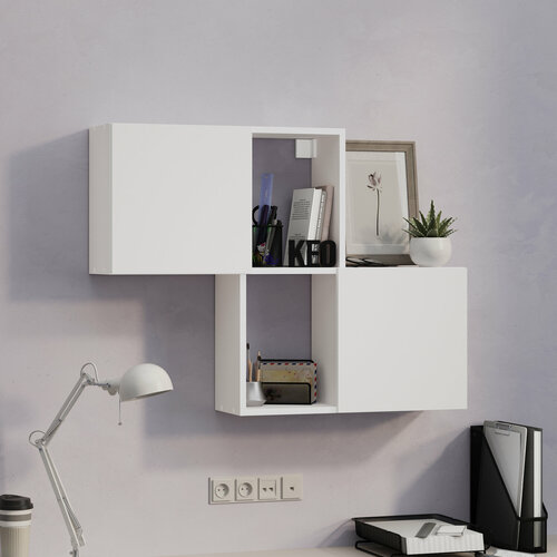 Полка навесная модульная белая Кео белый 72 x 20 x 95 см ПЛК-427 4005₽