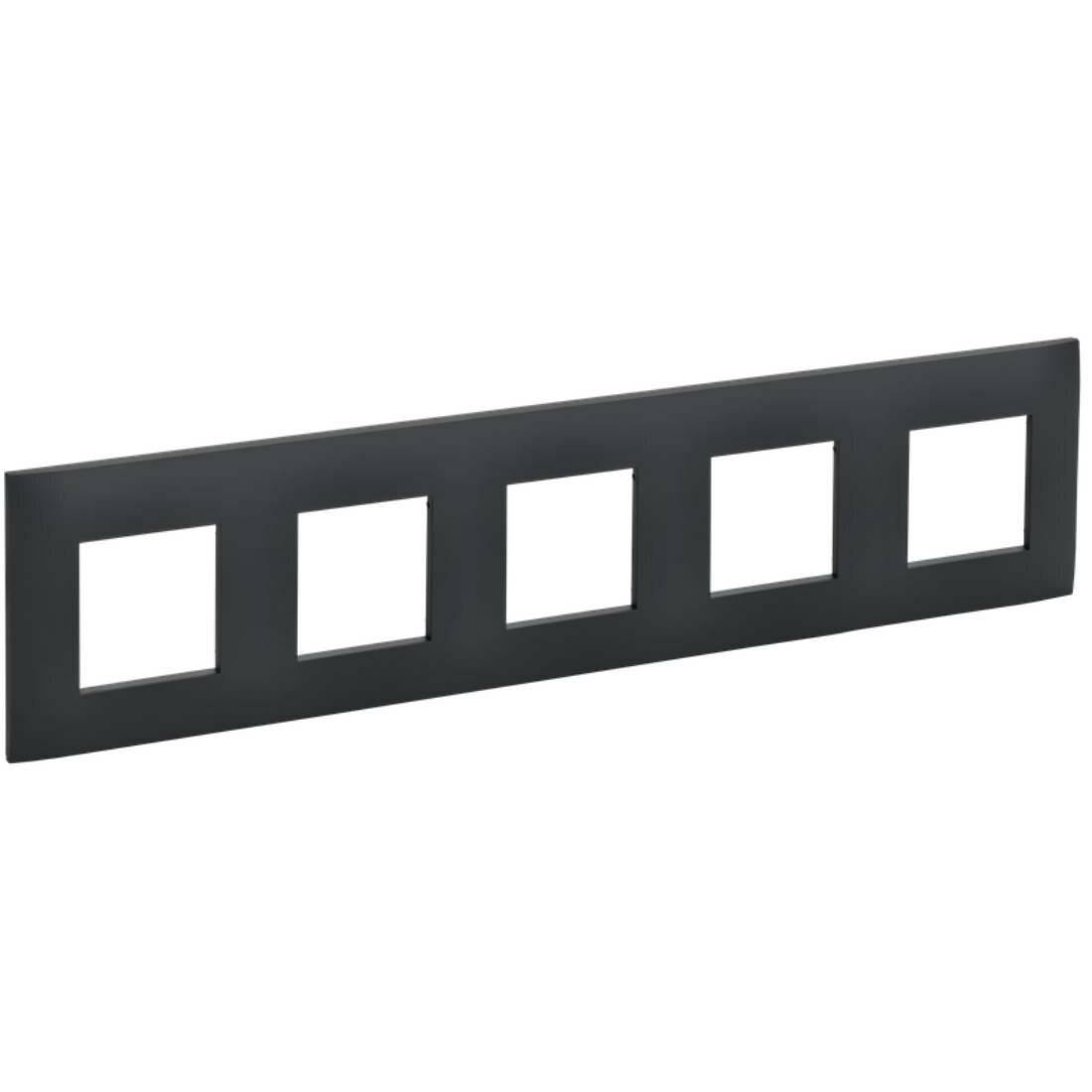 Рамка электроустановочная 5-постовая IEK SKANDY графит SK-F05G SK-M52-K53