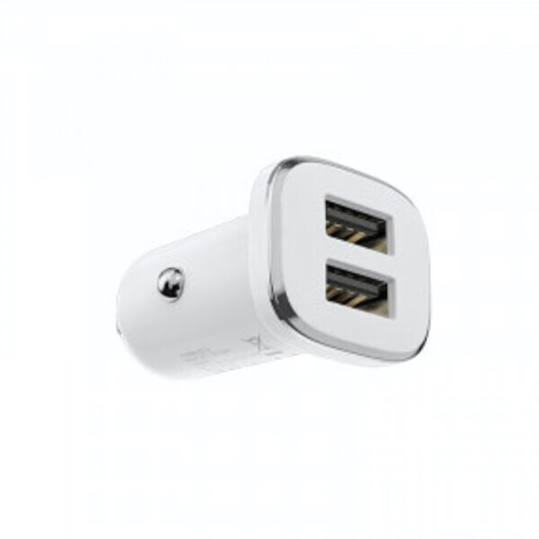 Автомобильное зарядное устройство Borofone BZ12 2.4A, 2xUSB, белое, компактное