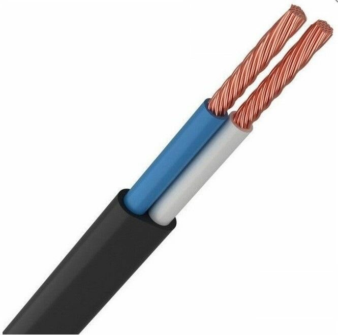 Кабель электрический ШВВП 2х075 5м шнур черный провод для ремонта медный