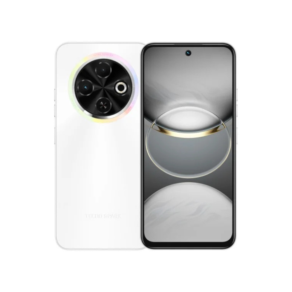 Смартфон Tecno Spark 30C, 4/128ГБ, NFC, 2 NanoSIM, батарея 5000 мАч, белый — фото 1