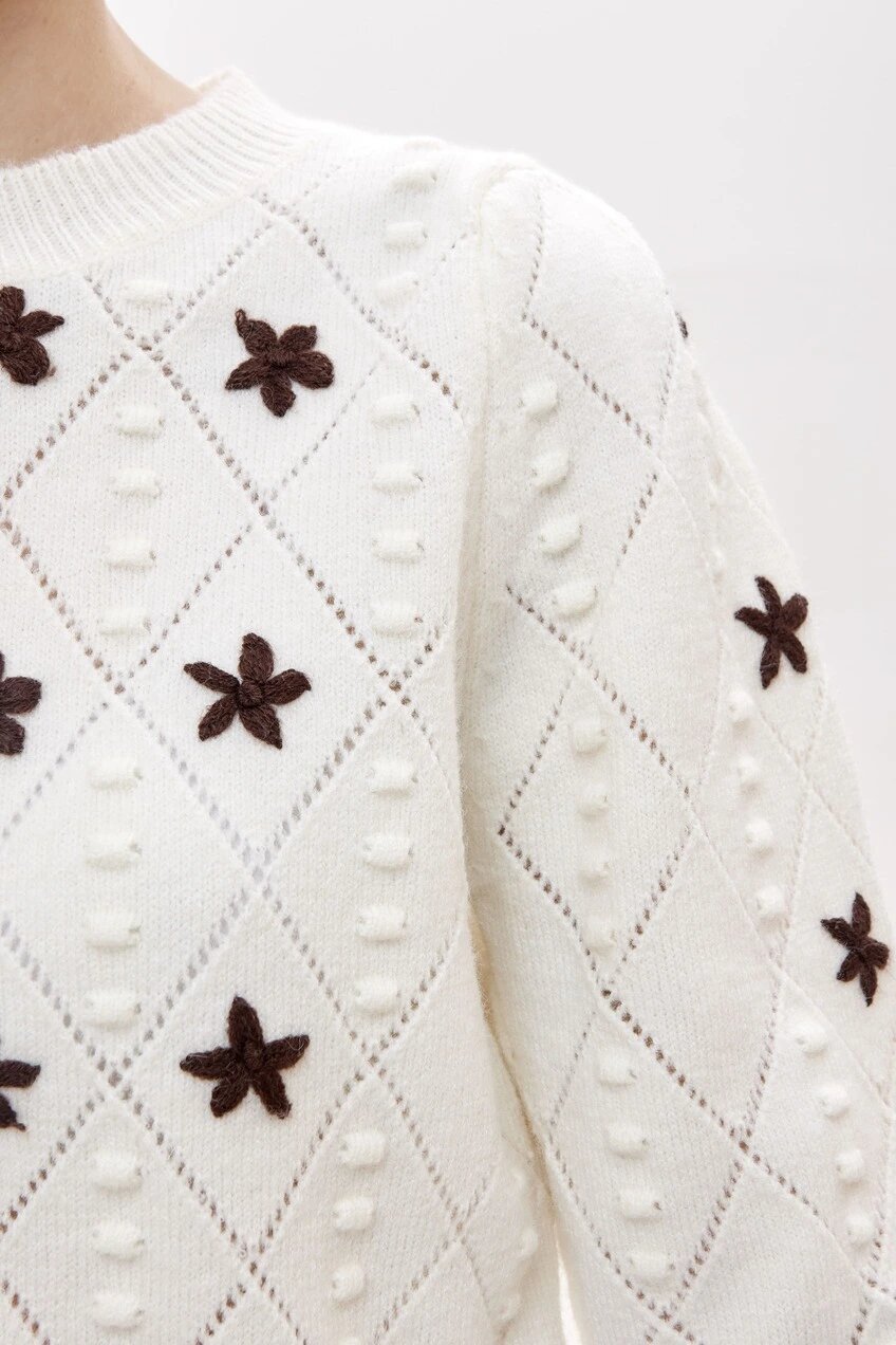 Свитер Selfie, размер M, , молочный — фото 1