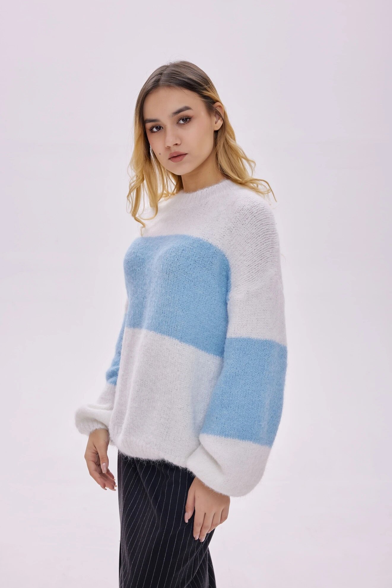 Свитер Selfie, размер L, , синий — фото 1