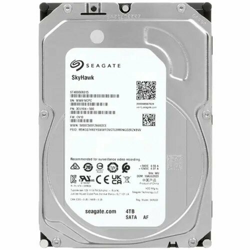 Seagate Жесткий диск 4TB Skyhawk ST4000VX015 для видеонаблюдения 9807₽