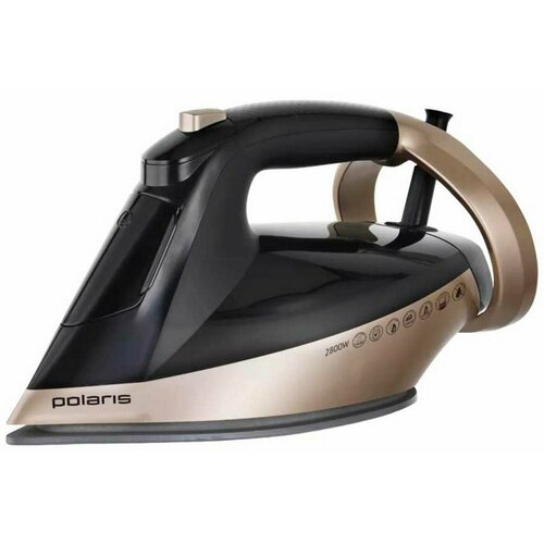 Утюг для одежды с отпаривателем Polaris PIR 2852AK 3m Smart Temp, черный/золотой