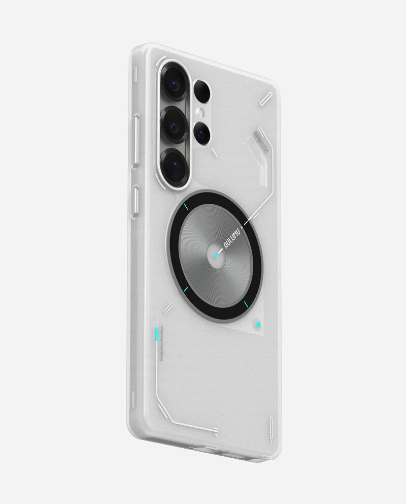 Чехол для Samsung S25 Ultra, TPU, белый полупрозрачный