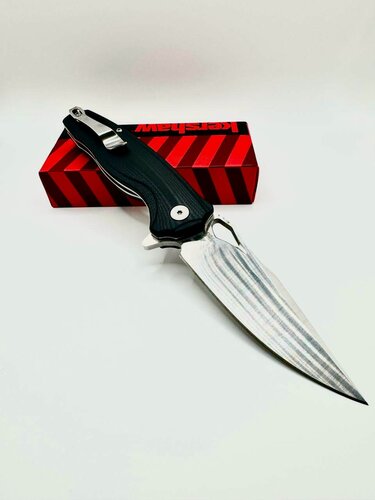 Изображение товара Складной туристический нож Kershaw из коллекции "Охота и Рыбалка", сталь D2, рукоять G10, клипса