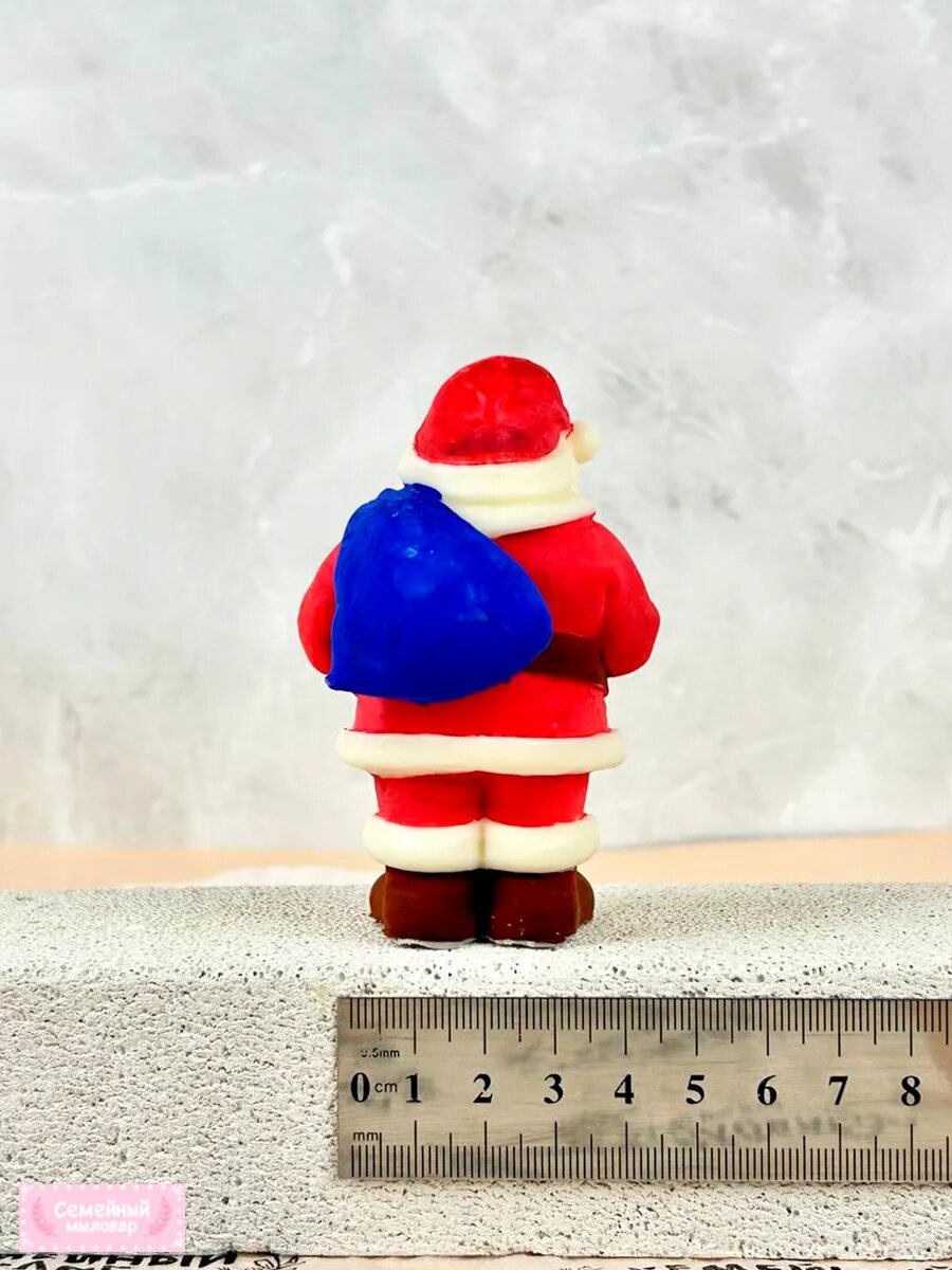 Силиконовая форма / молд для свечей и мыла Дед Мороз — фото 1