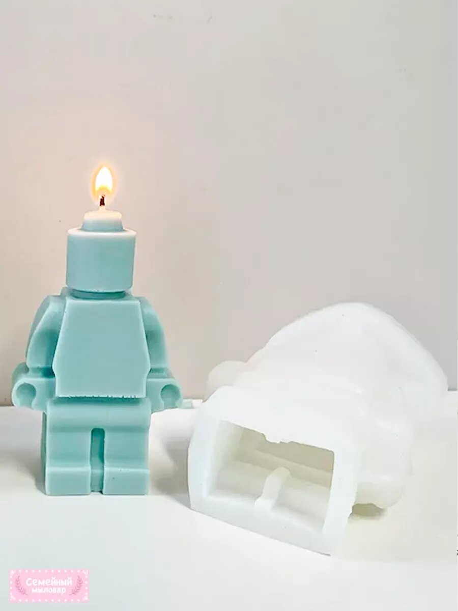 Силиконовый молд для гипса и свечей Лего — фото 1