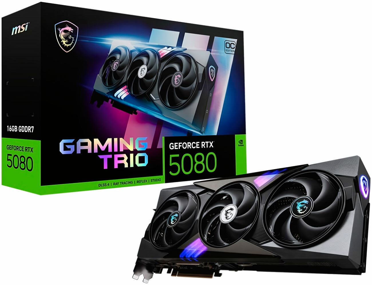 Видеокарта MSI GeForce RTX 5080 GAMING TRIO