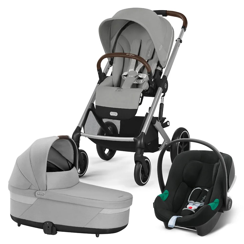 Коляска 3в1 Cybex Balios S Lux, цвет Stone Grey SLV / Volcano Black / 2025 (Серый), артикул производителя 524002485