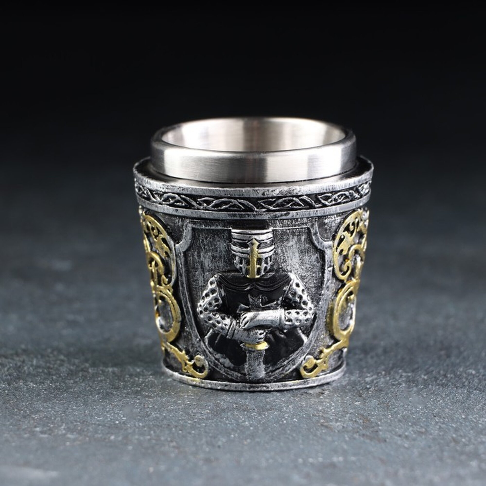 Стопка SKYPHOS «Рыцарь» 60 мл 63×63 см сталь серебристый