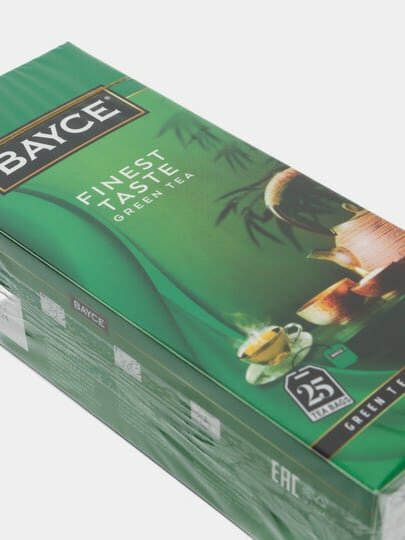 Чай Bayce "Finest Taste", зеленый Турция, 25 пакетов, по 1,5 г — фото 1