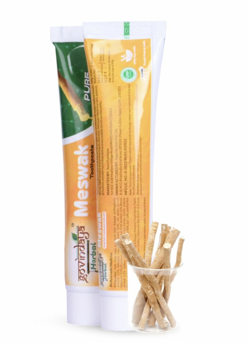 Зубная паста Месвак Говиндая (Meswak toothpaste Govindaya), 100 грамм
