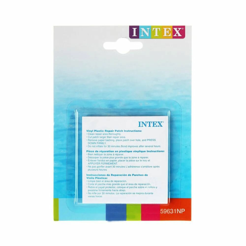 Ремкомплект Intex 59631, для бассейнов, пластик/ПВХ, самоклеящиеся заплатки — фото 1