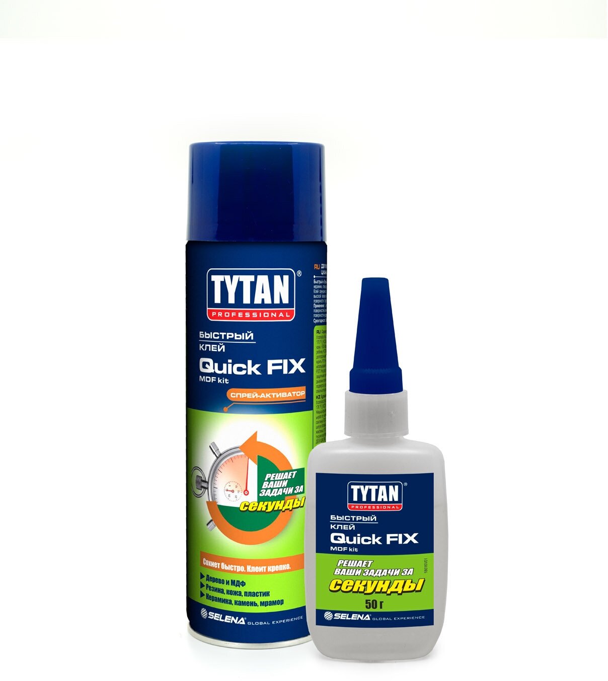 TYTAN Professional Quick Fix двухкомпонентный цианакрилатный клей для МДФ, 200мл/50г