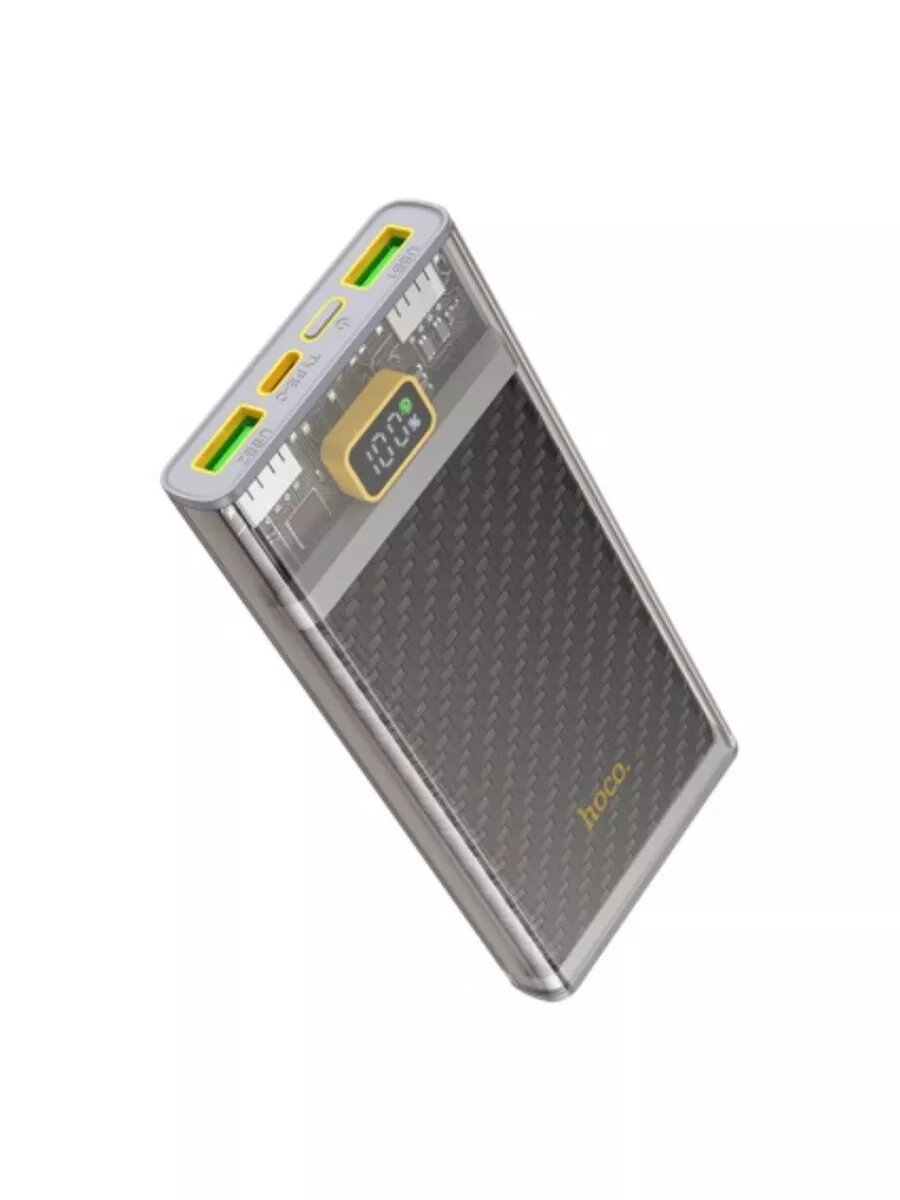 Аккумулятор внешний Hoco J103, 10000mAh, с LED-индикатором заряда, 2 USB выхода — фото 1