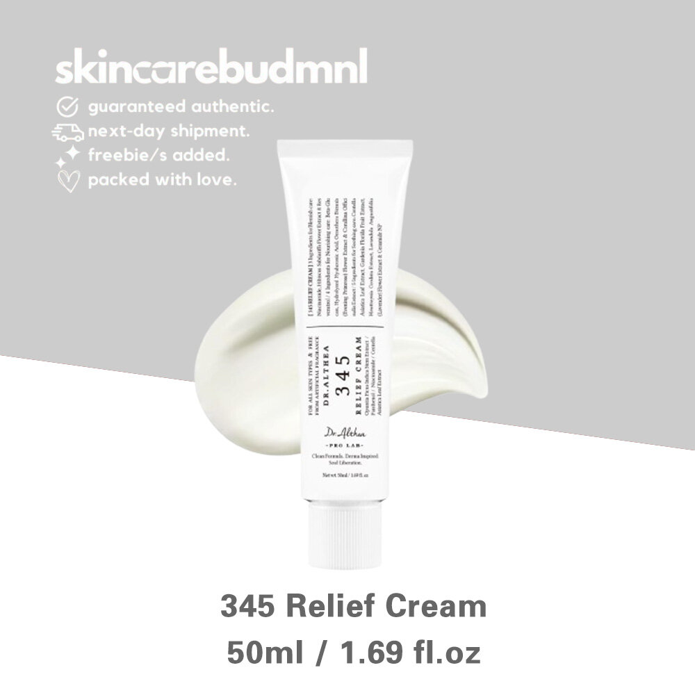 Dr.Althea 345 Relief Cream - Ниацинамид и пантенол, Веганский увлажняющий крем для ухода за пятнами, 50 мл