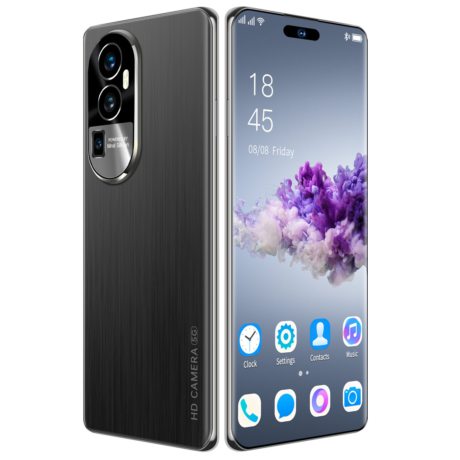Геймерский Смартфон Reno10 Pro, -Android 13, 90Hz, 8 ядер, камера 50МП, 12ГБ/512ГБ ， 5G две SIM-Чёрный（+ наушники）