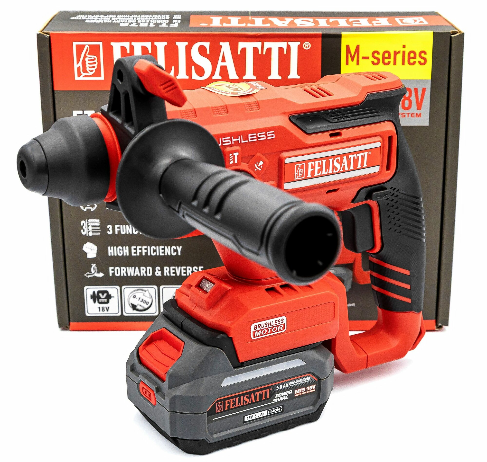 Перфоратор Felisatti FT1578 без АКБ бесщеточный 18В с кейсом